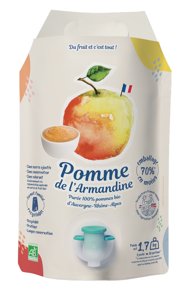 Pouch Compote Pomme bio | 1.7kg