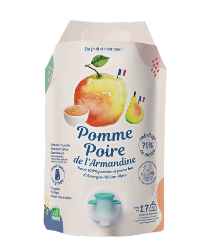 [COPOMMEPOIRE-POUCH] Pouch Compote Pomme Poire bio | 1.7kg